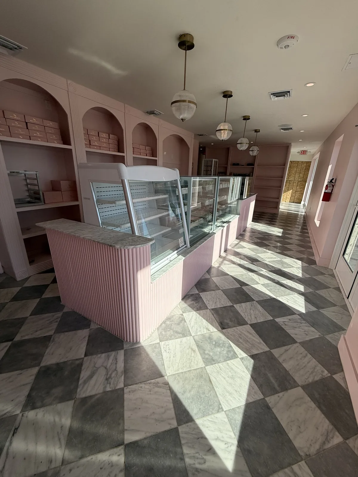 Bakery display cases and casework at Bien Merité in Corpus Christi